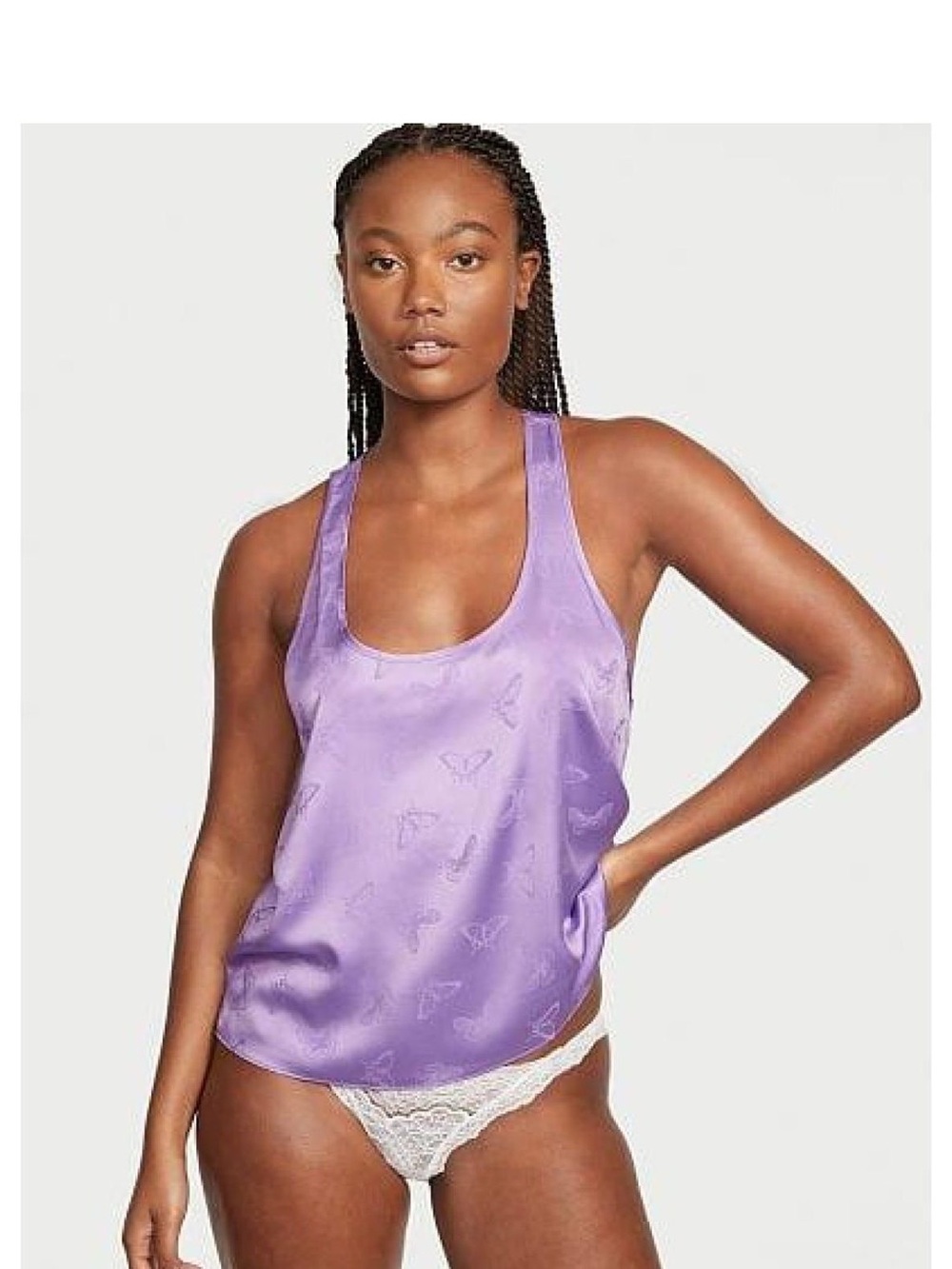 Victoria's Secret Lavender Satin Racerback Cami